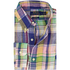 Polo Ralph Lauren - Casual Overhemd - Multicolor Geruit - 100% Linnen