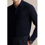 Polo Ralph Lauren - Trui - Marineblauw - Merinoswol - Knoopsluiting