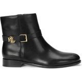 Ralph Lauren - Brooke - Enkellaarsjes - Zwart - Leer