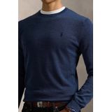 Polo Ralph Lauren - Slim-Fit Wasbare Wollen Trui - Blauw - Ronde Hals