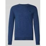 Polo Ralph Lauren - Slim-Fit Wasbare Wollen Trui - Blauw - Ronde Hals