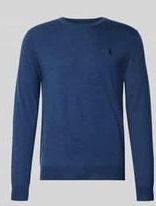 Polo Ralph Lauren - Slim-Fit Wasbare Wollen Trui - Blauw - Ronde Hals