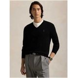 Polo Ralph Lauren - V-hals Trui - Zwart - Wol
