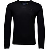 Polo Ralph Lauren - V-hals Trui - Zwart - Wol