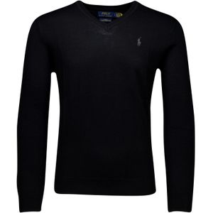 Polo Ralph Lauren - V-hals Trui - Zwart - Wol