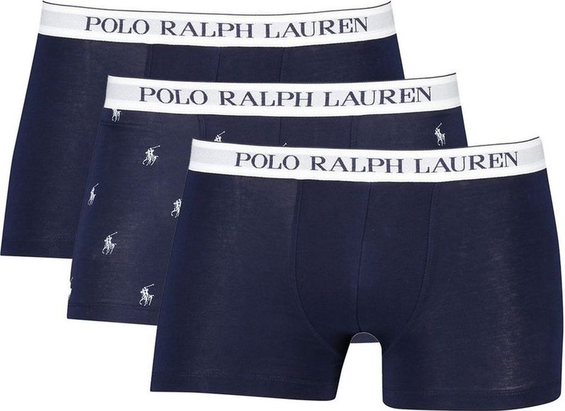 POLO RALPH LAUREN - Boxershorts - Marineblauw - Katoen - Set van 3