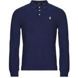 Ralph Lauren - Custom Slim Fit Stretch Mesh Polo Shirt - Blauw - Katoen