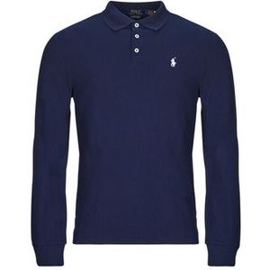 Ralph Lauren - Custom Slim Fit Stretch Mesh Polo Shirt - Blauw - Katoen