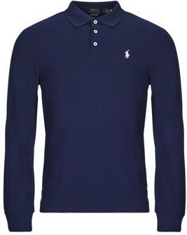 Ralph Lauren - Custom Slim Fit Stretch Mesh Polo Shirt - Blauw - Katoen