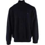 Polo Ralph Lauren - Trui - Marineblauw - Wol - Halve Rits - Geborduurd Logo