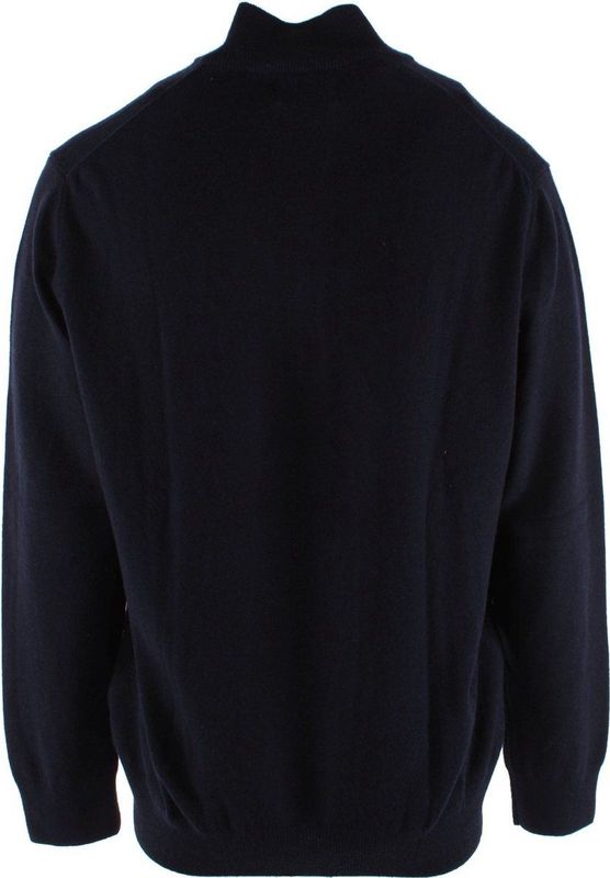 Polo Ralph Lauren - Trui - Marineblauw - Wol - Halve Rits - Geborduurd Logo