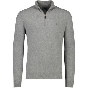Polo Ralph Lauren, Truien, Heren, Grijs, 2Xl, Wol, Half Zip Trui