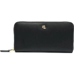 Große Damen Geldbörse Lauren Ralph Lauren Zip Cont Wlt 432876730003 Schwarz