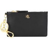 Lauren Ralph Lauren Zip Card Sleutel portemonnee Leer 13 cm black