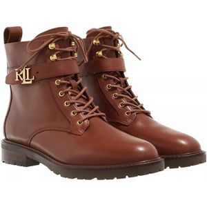 LAUREN RALPH LAUREN - Boots met Veters - Kastanje Kleur - Polyurethaan