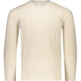 POLO RALPH LAUREN - Gebreide Trui - Beige - Ronde Hals - Wol en Kasjmier