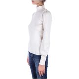 Ralph Lauren - Vesten - Beige - Trui met Opstaande Kraag en Knoopdetails