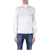 Ralph Lauren - Vesten - Beige - Trui met Opstaande Kraag en Knoopdetails