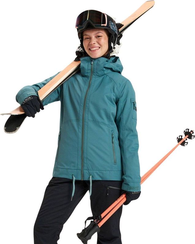 Roxy - Meade - Skijas - Blauw - Waterdicht, 100% Gerecycled Polyester, Ademend Vermogen 10.000g/m²/24u