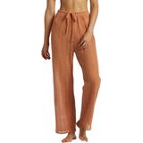 Billabong - Largo - Strandbroek - Oranje - Polyester en Katoenmix, Relaxed Fit, Taillekoord, Cropped Lengte