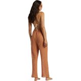 Billabong - Largo - Strandbroek - Oranje - Polyester en Katoenmix, Relaxed Fit, Taillekoord, Cropped Lengte