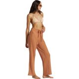 Billabong - Largo - Strandbroek - Oranje - Polyester en Katoenmix, Relaxed Fit, Taillekoord, Cropped Lengte