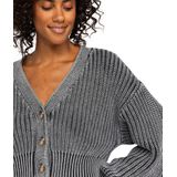 Roxy - Sundaze Washed - Vest - V-hals - Dames - Cropped Model - Lange Mouwen