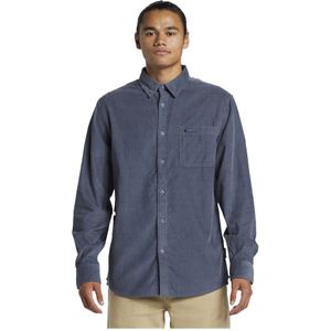 Quiksilver Smoke Trail Cord Herenshirt met lange mouwen, grijs, S
