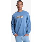 Quiksilver - Graphic Mix Crew - Trui - Blauw - 55% Katoen, 45% Polyester