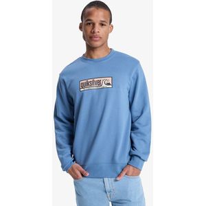 Quiksilver - Graphic Mix Crew - Trui - Blauw - 55% Katoen, 45% Polyester