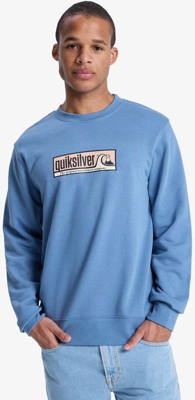 Quiksilver - Graphic Mix Crew - Trui - Blauw - 55% Katoen, 45% Polyester