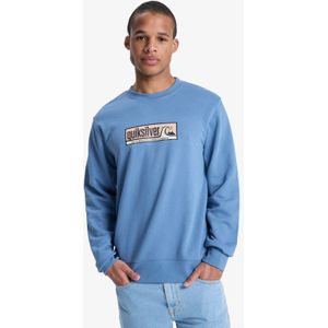 Quiksilver - Graphic Mix Crew - Trui - Blauw - 55% Katoen, 45% Polyester
