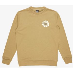Quiksilver - Graphic Mix Crew - Trui - Beige - Katoen/Ployster