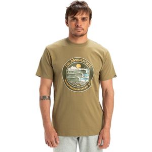 Quiksilver - Ev Three Seas - T-shirt - Groen - Katoenen Jerseystof 160 G/m2
