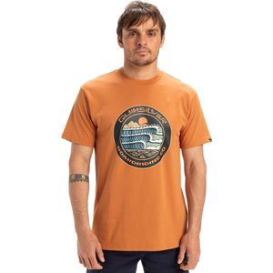 Quiksilver - Ev Three Seas - T-shirt - Bruin - Katoenen Jerseystof