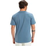 Quiksilver - Evo Bubble Wrapped - T-shirt - Blauw - 100% Biologisch Katoen