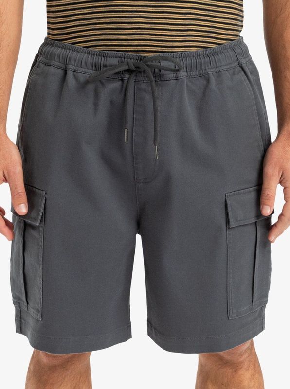 Cargo Walkshorts - Groen - Polyester Katoen Elastaan - Elastische Pasvorm