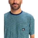 Quiksilver - Jerseystof T-shirt - Geweven Gerecycled Etiket - Korte Mouwen - Streep
