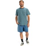 Quiksilver - Jerseystof T-shirt - Geweven Gerecycled Etiket - Korte Mouwen - Streep