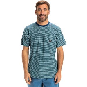 Quiksilver - Jerseystof T-shirt - Geweven Gerecycled Etiket - Korte Mouwen - Streep