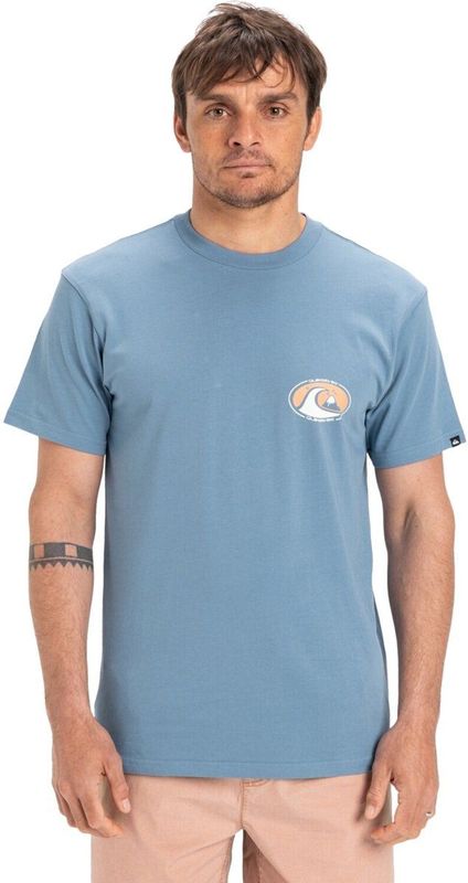 Quiksilver - EV Flower Chaos - T-shirt - Blauw - 100% Katoen