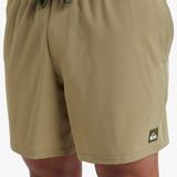 Quiksilver - Surfsilk Solid Volley - Zwembroek - Olijfgroen - 88% Polyester, 12% Elastaan