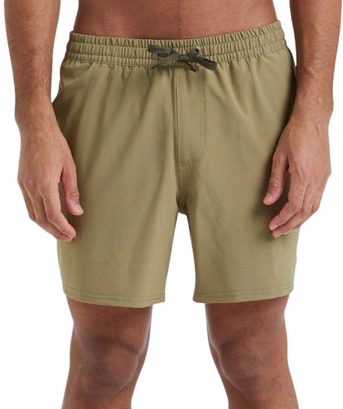 Quiksilver - Surfsilk Solid Volley - Zwembroek - Olijfgroen - 88% Polyester, 12% Elastaan