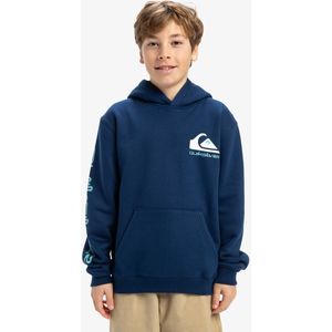 Quiksilver - OMNI LOGO HOODIE - Hoodie - Blauw - 55% Katoen, 45% Polyester, Met Capuchon