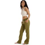 Wijd Uitlopende Broek - Mix van Vlaslinnen en Viscose - Easy Fit - Elastische Tailleband