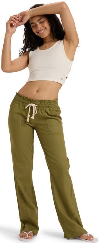 Wijd Uitlopende Broek - Mix van Vlaslinnen en Viscose - Easy Fit - Elastische Tailleband