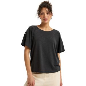 Roxy - T-shirt - Korte Mouw - Wit - Katoen/Polyester