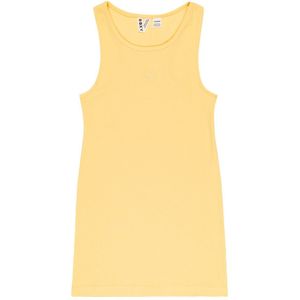 Roxy - Mini-jurk - Ribgebreide Stof - Slimfit - Mouwloos - Hoge Halslijn