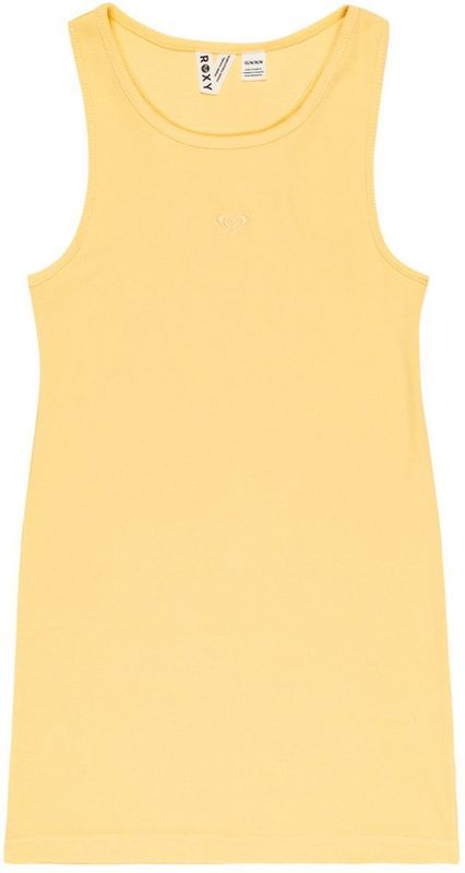 Roxy - Mini-jurk - Ribgebreide Stof - Slimfit - Mouwloos - Hoge Halslijn