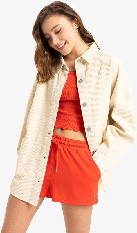 Roxy - Kick Back - Overhemdjack - Zwart - Zware Katoenen Corduroy Stof